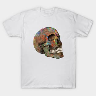 Colorful Human Skull T-Shirt